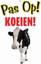 Waakbord nederlands kunststof koeien - 21x15 cm - 1 stuks