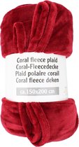 Coral Fleece Deken 150x200 cm - Rood