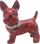 Pomme Pidou spaarpot Dog Boomer - Rood met auto's