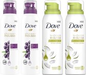 Dove Acai Oil & Coconut Doucheschuim Set - 4 x 200 ml - Voordeelverpakking