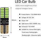 T10 Led Lamp Groen (Set 2 stuks) Canbus 5W5 | W5W | Led Signal Light | 12V | Stadslicht | Kentekenplaat Verlichting | 4014 24SMD | Autolamp | Autolampen | Car licht | Lampen | Vint