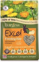 Burgess excel feeding hay paardenbloem en goudsbloem - 1 kg - 1 stuks