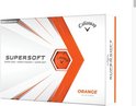 Doos met Callaway Supersoft oranje golfballen. Mat finish.