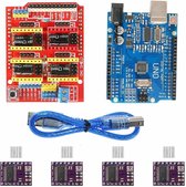 Arduino CNC Shield + Arduino UNO R3 ATmega328 + 4 stuks DRV8825 + USB kabel