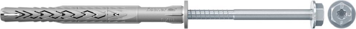 fischer SXRL 10 x 60 FUS Constructie/kozijnpluggen - T40/SW13 - zeskant schroef - verzinkt staal (50st)