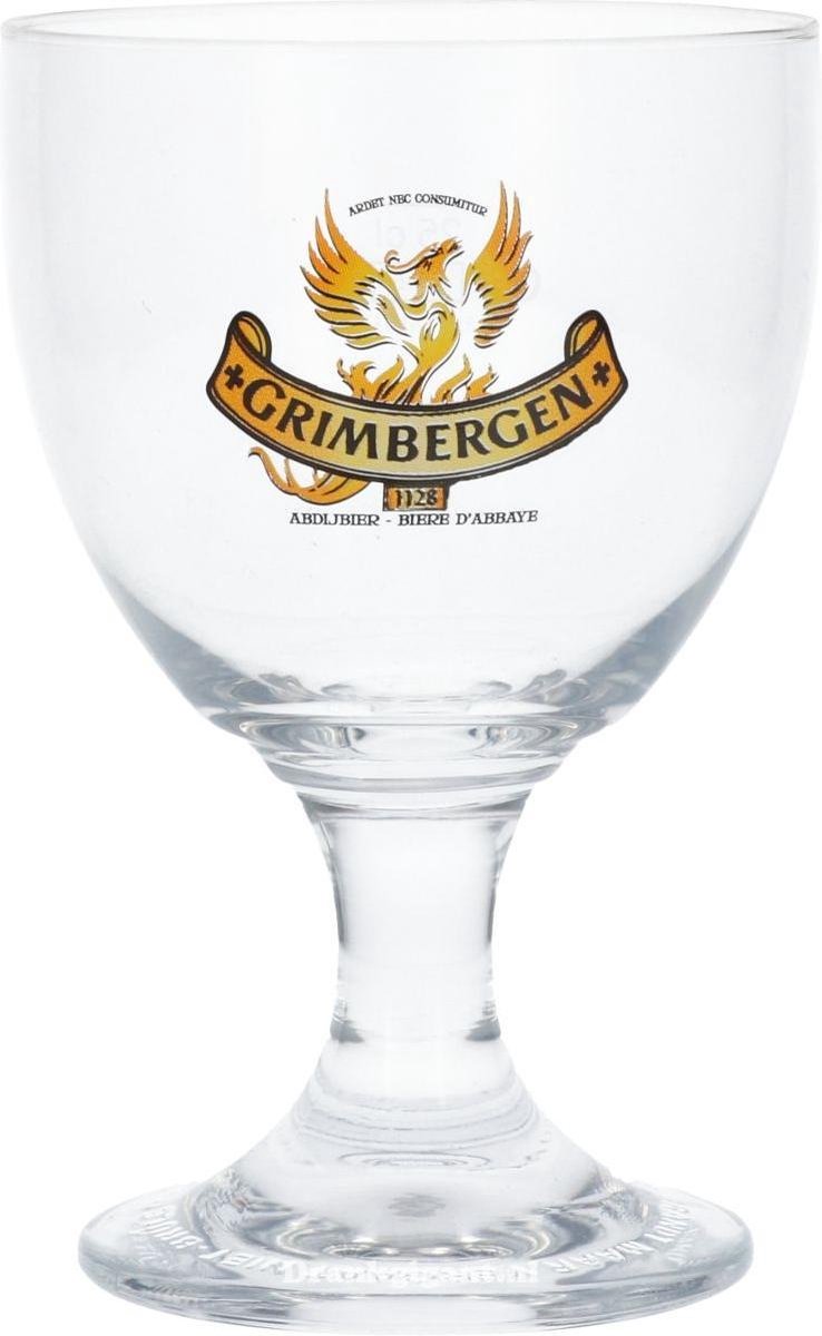 Grimbergen speciaal bierglazen - 33 cl - 6 stuks - cadeauset - Leuk als cadeau of voor de liefhebber zelf!