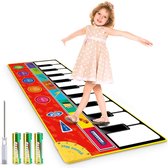 FlexToys® Pianomat Kinderen XL - Speelmat 148x60 cm Antislip, Opvouwbaar en Draagbaar - 8 Instrumenten, Playback, Demo en Opname Functies