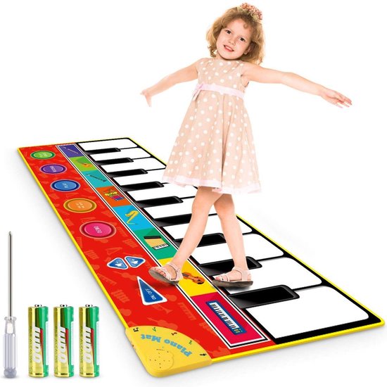FlexToys® Pianomat Enfants XL - Tapis de jeu 148x60 cm Antidérapant,  pliable et