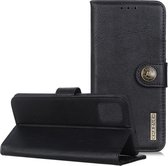 Voor Huawei P40 Pro KHAZNEH koeienhuid textuur PU + TPU horizontale flip lederen tas met houder & kaartsleuven & portemonnee (zwart)