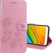 Voor Geschikt voor Xiaomi Redmi 5 Plus Rose reliÃ«f horizontaal Flip milieu PU lederen tas met houder & kaartsleuven & portemonnee (Rose Gold)