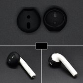 2 stuks oortelefoon siliconen oorkappen oorkussens voor Apple AirPods / EarPods (zwart)