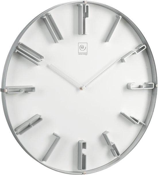 Mascagni - Horloge murale design blanc diamètre 40 cm en abs avec aiguilles  aluminium... | bol.com