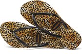 Havaianas Slim Leopard Dames Slippers - Black/Black - Maat 35/36