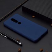 Voor Nokia 6.1 Plus Candy Color TPU Case (blauw)
