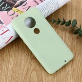 Effen kleur Vloeibare siliconen schokbestendige hoes voor Motorola Moto G7 & G7 Plus (groen)