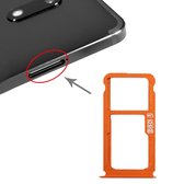 SIM-kaarthouder + SIM-kaarthouder / Micro SD-kaarthouder voor Nokia 7 Plus TA-1062 (oranje)