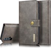 DG.MING Crazy Horse Texture Flip afneembare magnetische lederen tas met houder & kaartsleuven & portemonnee voor Huawei Nova 5 Pro (grijs)