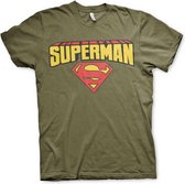 DC Comics Superman Heren Tshirt -3XL- Blockletter Logo Groen