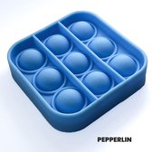 Blij Kind - fidget - Popit - Klein - Mini - Gifvrij - Blauw - Duuzaam - Vierkant - Fidget
