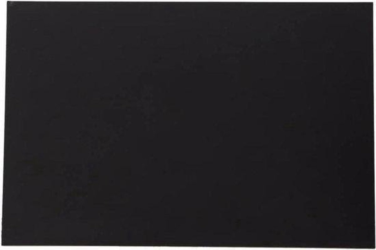 Plastique plaque ABS 4mm Noir 1000 x 500 mm (100 x 50 cm) Film de protection