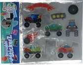 Toi-Toys Herbruikbare Gelstickers Monstertrucks 10-delig