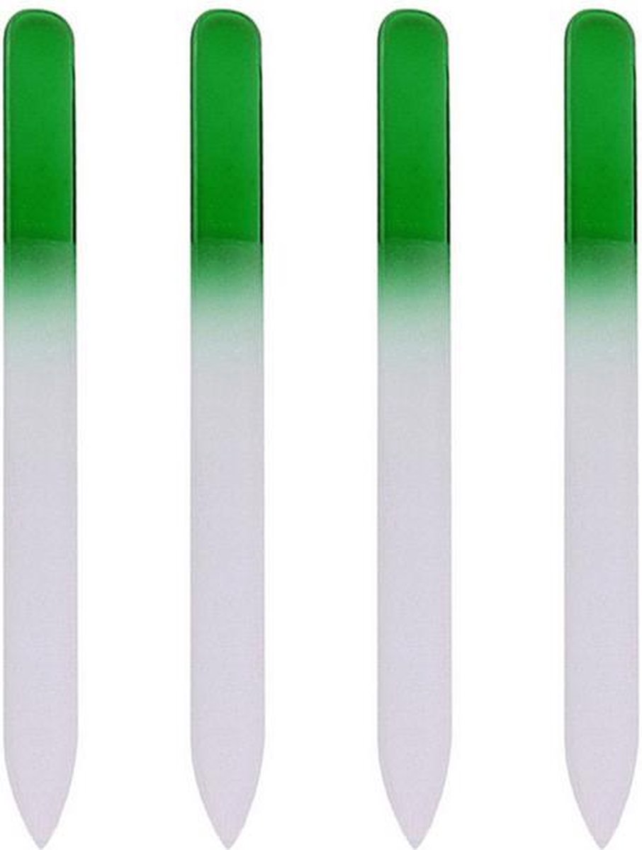 Glazen Nagelvijl Groen - 4 Stuks - Glasvijl – Manicure - oDaani
