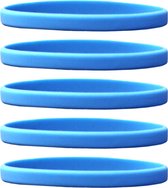 Smalle Siliconen Armbanden Lichtblauw - voor Kinderen (zak van 60 stuks)