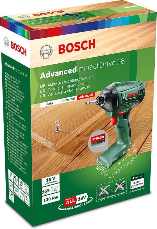 Visseuse à chocs sans fil Bosch AdvancedImpactDrive 18 - Incl. double embout - Corps séparé (livré sans batterie 18 V ni chargeur)