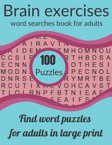 Brain exercises word searches book for adults