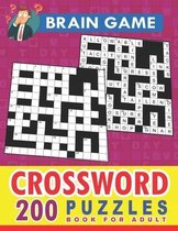 brain game crossword 200 puzzles book for adult