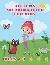 kittens coloring book for kids girls 4-8