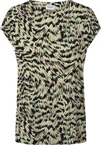 Vero Moda VMAVA PLAIN SS TOP MULTI AOP GA Dames T-shirt - Maat S