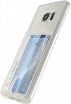 Smart TPU Wallet Case transparant geschikt voor Samsung Galaxy S7 Edge, met opbergvakje voor een pasje