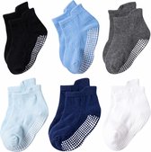 Antislip sokken voor baby’s/kinderen|Jongens sokken 1-3 jaar|Anti slip|6 paar