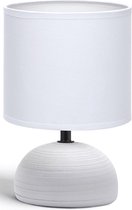 LED Tafellamp - Tafelverlichting - Igory Conton 2 - E14 Fitting - Rond - Mat Grijs - Keramiek