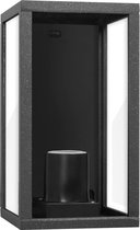 LED Tuinverlichting - Wandlamp Buitenlamp - Igory Hutry - E27 Fitting - Vierkant - Mat Zwart - Aluminium