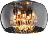 LED Plafondlamp - Iona Viparo - G9 Fitting - Rond - Mat Chroom - Glas