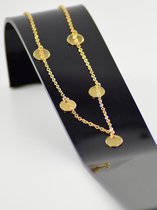 Ketting 5 rondjes goud