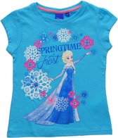 Disney Frozen | T-shirt | Elsa | "Springtime Frost | Turquoise | 128 cm | 8 jaar | Katoen