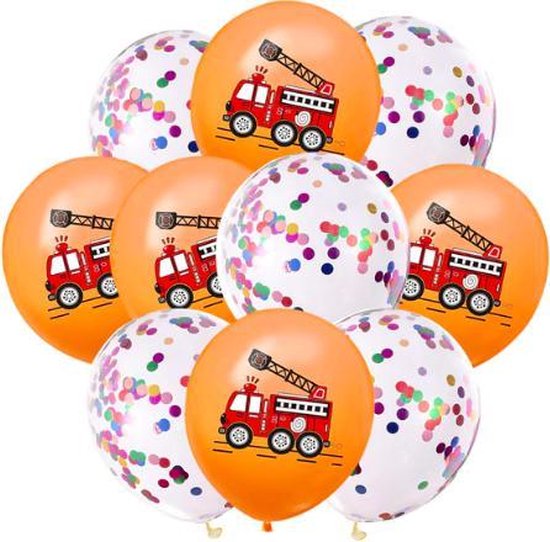ProductGoods - 10x Brandweerman Sam Ballonnen Verjaardag - Verjaardag Kinderen - Ballonnen - Ballonnen Verjaardag - Brandweerman Sam - Kinderfeestje