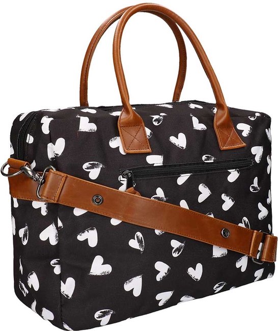 Kidzroom Diaper bags Kidzroom Bows Luiertas Black and White