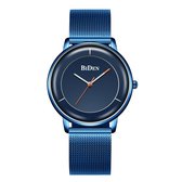 BiDen - Unisex Horloge - Blauw - Ø 41mm (productvideo)