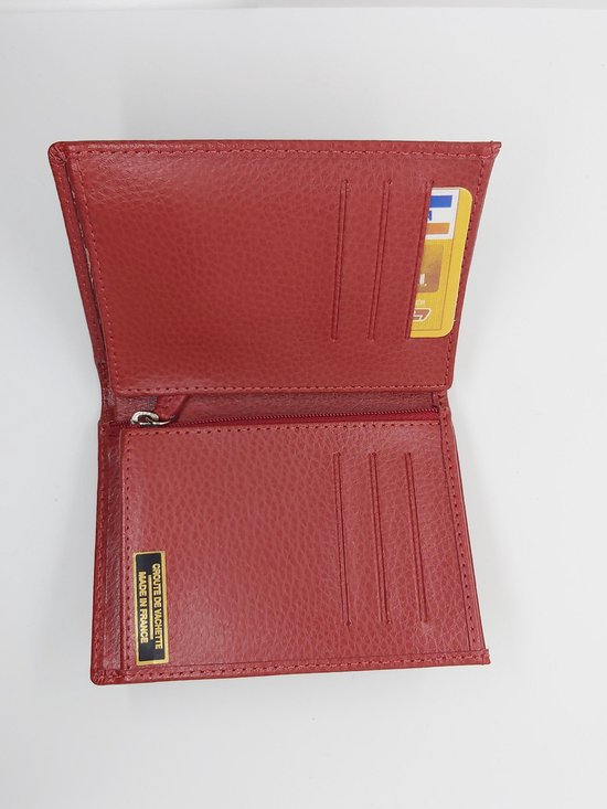 Portefeuille Laurige en cuir avec 1 rabat rouge | bol.com