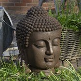 Boeddha Hoofd 42 cm - Boeddha Beeld roest kleur | GerichteKeuze