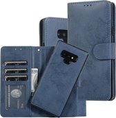 Voor Samsung Galaxy Note9 Retro 2 in 1 afneembare magnetische horizontale flip TPU + PU lederen tas met houder & kaartsleuven & fotolijst & portemonnee (donkerblauw)