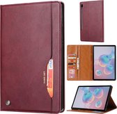 Voor Samsung Galaxy Tab S7 / T870 / T875 Kneed Huidtextuur Horizontale Flip Leren Case met Fotolijst & Houder & Kaartsleuven & Portemonnee (Wijnrood)