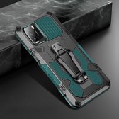Voor Xiaomi Redmi Note 9 Machine Armor Warrior schokbestendige pc + TPU beschermhoes (legergroen)