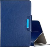 Voor 7 inch universele effen kleur horizontale flip lederen tas met kaartsleuven & houder & portemonnee (marineblauw)