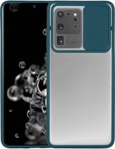 Voor Samsung Galaxy S20 Ultra Sliding Camera Cover Design TPU beschermhoes (donkergroen)