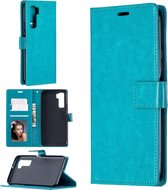 Voor Huawei P40 Lite 5G Crazy Horse Texture Horizontale Flip Leren Case met Houder & Kaartsleuven & Portemonnee & Fotolijst (Blauw)